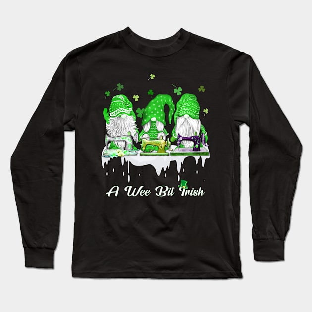 Gnomes a wee bit Irish Long Sleeve T-Shirt by dreadtwank